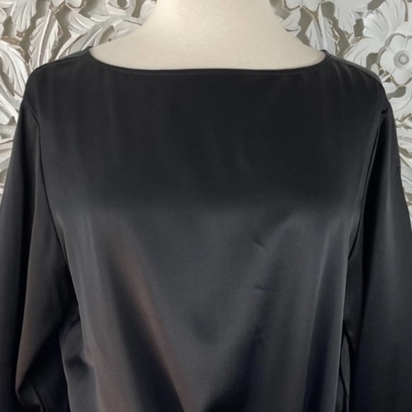 {Cinq a Sept} Scarlett Silk Satin Tie-Front Long Sleeve Blouse, Size S, NWT - Picture 2 of 9